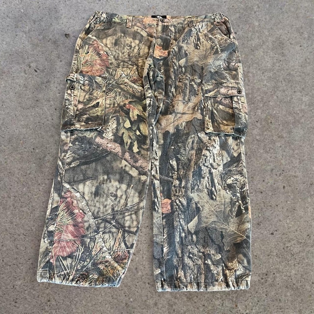 Mossy Oak Camo Baggy Cargo Hunting Pants Break Up Camouflage Outdoors‎ Mens XXL